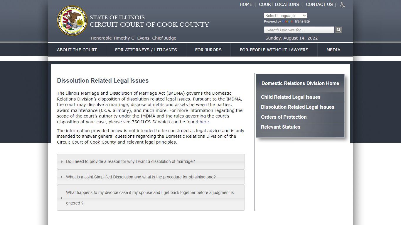 Illinois Circuit Court of Cook County > ABOUT THE COURT ...