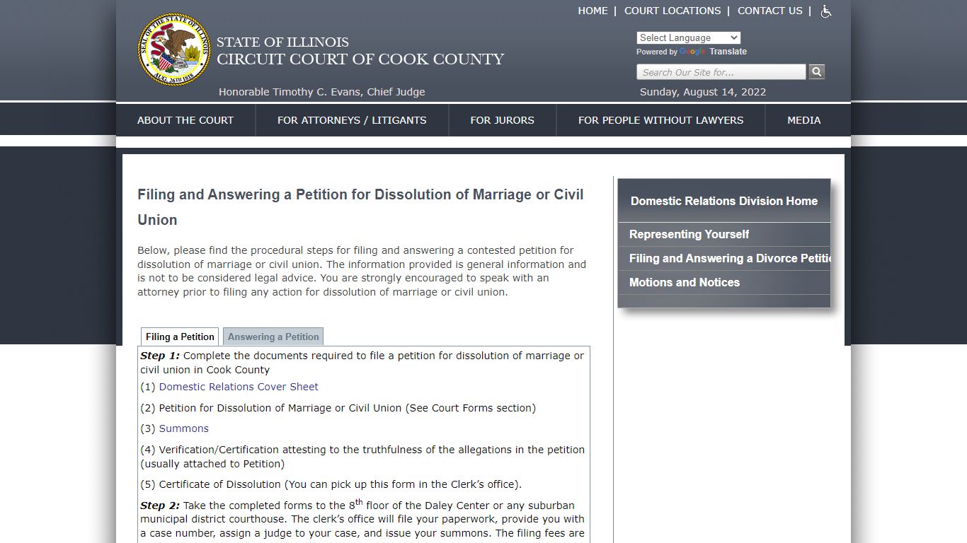 Filing and Answering a Divorce Petition